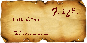Falk Éva névjegykártya