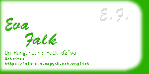 eva falk business card
